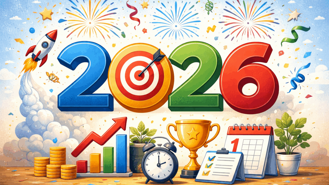 Obrazek ma za zadanie zwrócenie uwagi i przedstawienie 2026 roku jako idealnego momentu, żeby postawić sobie nowe cele